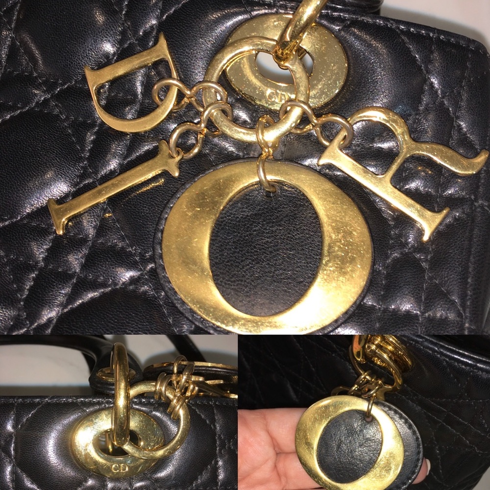 SOLD Authenticated Lady Dior quilted lambskin bag - Picture 6 of 8